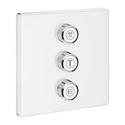 Grohe Grohtherm SmartControl square concealed valve trim 3 controls 29158LS0 in Moon White