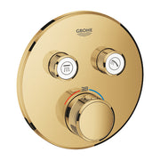 Grohe Grohtherm SmartControl round thermostatic trim set 2 controls 29119GL0 in Cool Sunrise