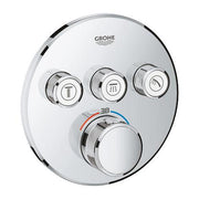 Grohe Grohtherm SmartControl round thermostatic trim set 3 controls 29121000 in StarLight Chrome