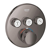 Grohe Grohtherm SmartControl round thermostatic trim set 3 controls 29121A00 in Hard Graphite
