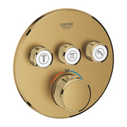 Grohe Grohtherm SmartControl round thermostatic trim set 3 controls 29121GN0 in Brushed Cool Sunrise