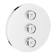 Grohe Grohtherm SmartControl round concealed valve trim 3 controls 29152LS0 in Moon White
