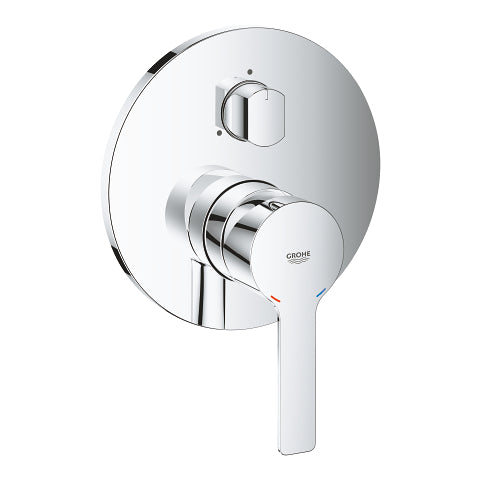 Grohe Lineare concealed three-way diverter trim 24095001 in StarLight Chrome