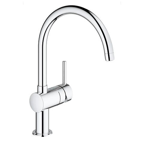 Grohe Minta kitchen sink mixer C-spout 32917000 in StarLight Chrome