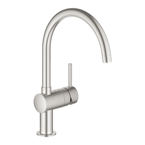 Grohe Minta kitchen sink mixer C-spout 32917DC0 in SuperSteel