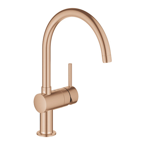 Grohe Minta kitchen sink mixer C-spout 32917DL0 in Brushed Warm Sunset