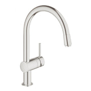 Grohe Minta kitchen mixer C-spout extractable mousseur 32918DC0 in SuperSteel