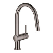 Grohe Minta kitchen mixer C-spout pull-out spray 32321A02 in Hard Graphite