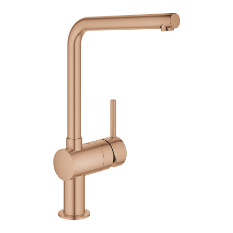 Grohe Minta kitchen sink mixer L-spout 31375DL0 in Brushed Warm Sunset