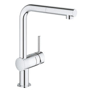 Grohe Minta kitchen mixer L-spout extractable mousseur 32168000 in StarLight Chrome