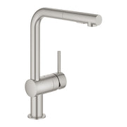 Grohe Minta kitchen mixer L-spout pull-out spray 30274DC0 in SuperSteel