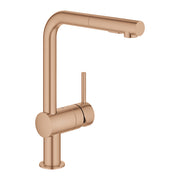 Grohe Minta kitchen mixer L-spout pull-out spray 30274DL0 in Brushed Warm Sunset