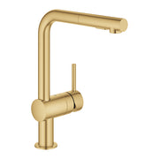 Grohe Minta kitchen mixer L-spout pull-out spray 30274GN0 in Brushed Cool Sunrise