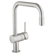 Grohe Minta kitchen mixer U-spout extractable mousseur 32067DC0 in SuperSteel