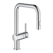 Grohe Minta kitchen mixer U-spout pull-out spray 32322002 in StarLight Chrome