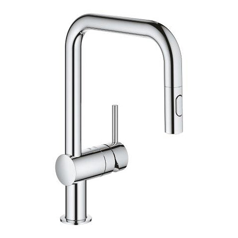 Grohe Minta kitchen mixer U-spout pull-out spray 32322002 in StarLight Chrome