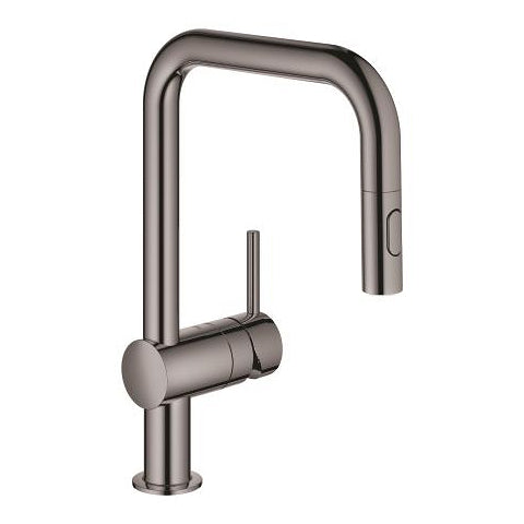 Grohe Minta kitchen mixer U-spout pull-out spray 32322A02 in Hard Graphite