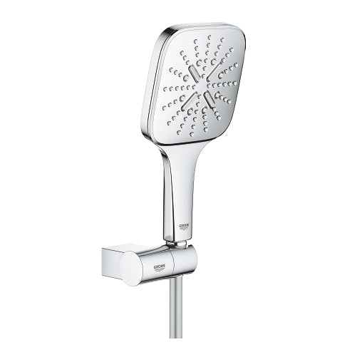 Grohe Rainshower SmartActive Cube 130 hand shower set with adjustable holder 26588000 in StarLight Chrome