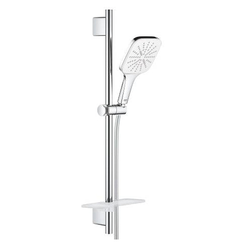 Grohe Rainshower SmartActive Cube 130 shower rail set 600mm 9.5 l/min 26584LS0 in Moon White