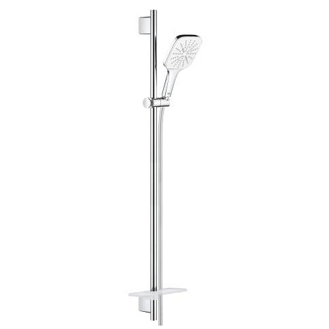 Grohe Rainshower SmartActive Cube 130 shower rail set 900mm 26586LS0 in Moon White