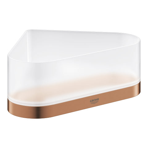Grohe Selection corner storage basket 41038DL0 in Brushed Warm Sunset