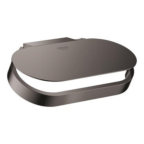Grohe Selection toilet paper holder with cover 41069A00 in Hard Graphite