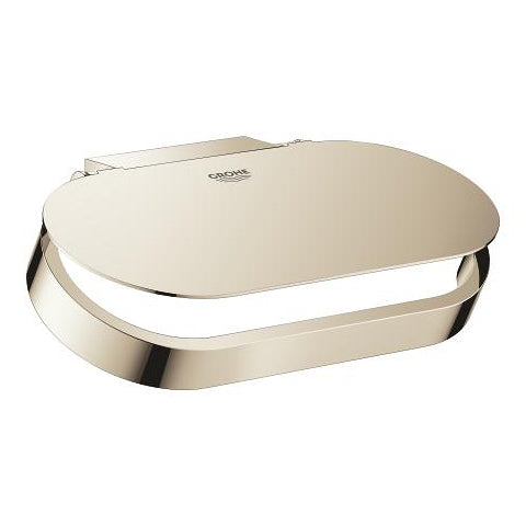 Grohe Selection toilet paper holder with cover 41069BE0 in Polished Nickel