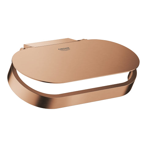 Grohe Selection toilet paper holder with cover 41069DL0 in Brushed Warm Sunset