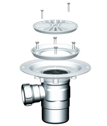 AKW Stainless Steel SS-TFWA Waste Adaptor with GW19 Waste For Tiled Floor (LB00103)