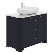 Hampton 1000mm Floor Standing 2 Door, 3 Drawer Unit Indigo Blue
