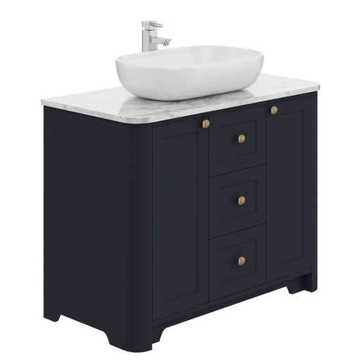 Hampton 1000mm Floor Standing 2 Door, 3 Drawer Unit Indigo Blue
