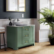 Hampton 1000mm Floor Standing 2 Door, 3 Drawer Unit Labrador Green - view 2