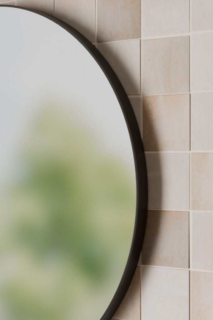 Helix Circular Mirror Black Frame 800mm - view 2