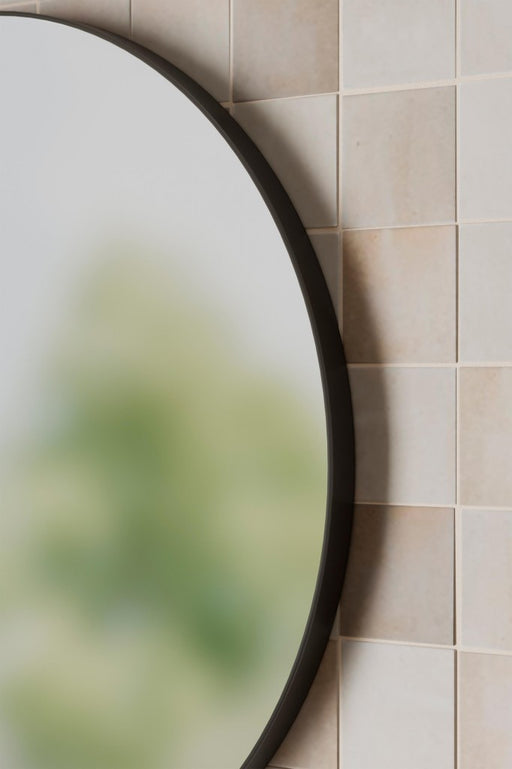 Helix Circular Mirror Black Frame 800mm - view 2