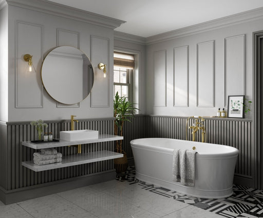 Helix Circular Mirror Brushed Brass Frame 800mm