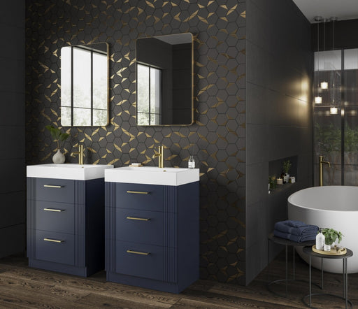 Helix Rectangular Mirror Brushed Brass Frame 600x400mm