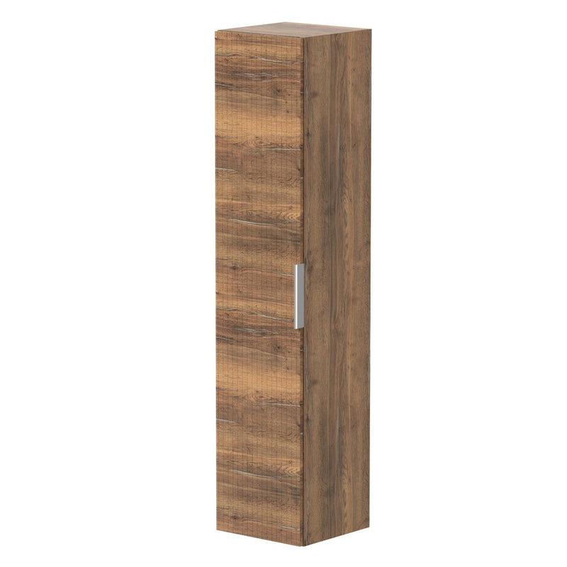 Helmsley 350mm Wall Hung One Door Column Unit in Flagstaff Oak