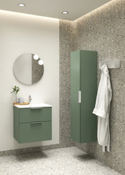 Helmsley 600mm Two Drawer Wall Hung Unit & Basin in Reed Green