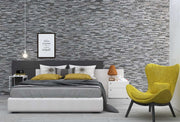 Hollywood grey split face stone effect tile 170x520mm - view 2