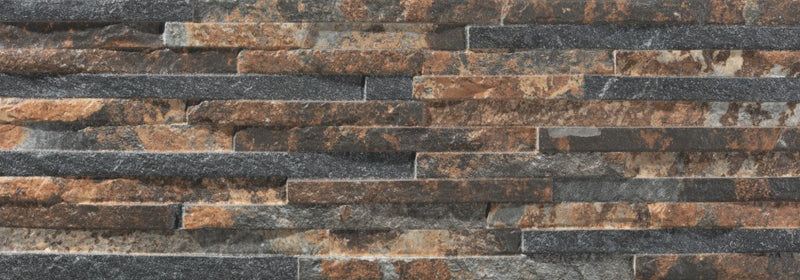 Hollywood Magma Split Face Stone Effect Textured Porcelain Wall Tile 170x520mm
