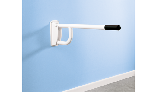 Impey drop down hinged support rail, white