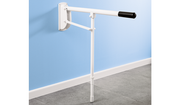 Impey drop down hinged support rail with supporting leg, white