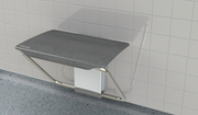Impey Slimfold fold up shower bench in Black Granite