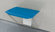 Impey Slimfold fold up shower bench in Sky Blue