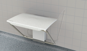 Impey Slimfold fold up shower bench in White Stone