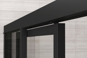 Impey Soho black wetroom door in a tiled wetroom, roomset