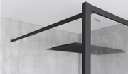 Impey Soho black wetroom panel bracing bar detail