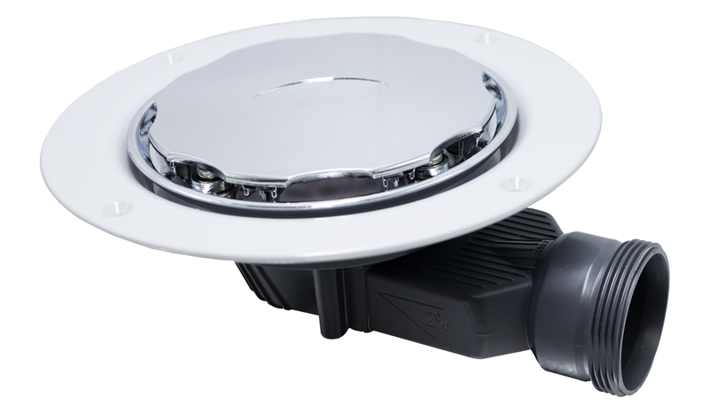 Impey Slim+ vinyl wetroom drain with chrome cover