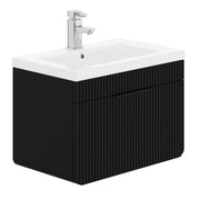 Impressions 600mm 1 Drawer Basin Vanity Unit Black Super Matt