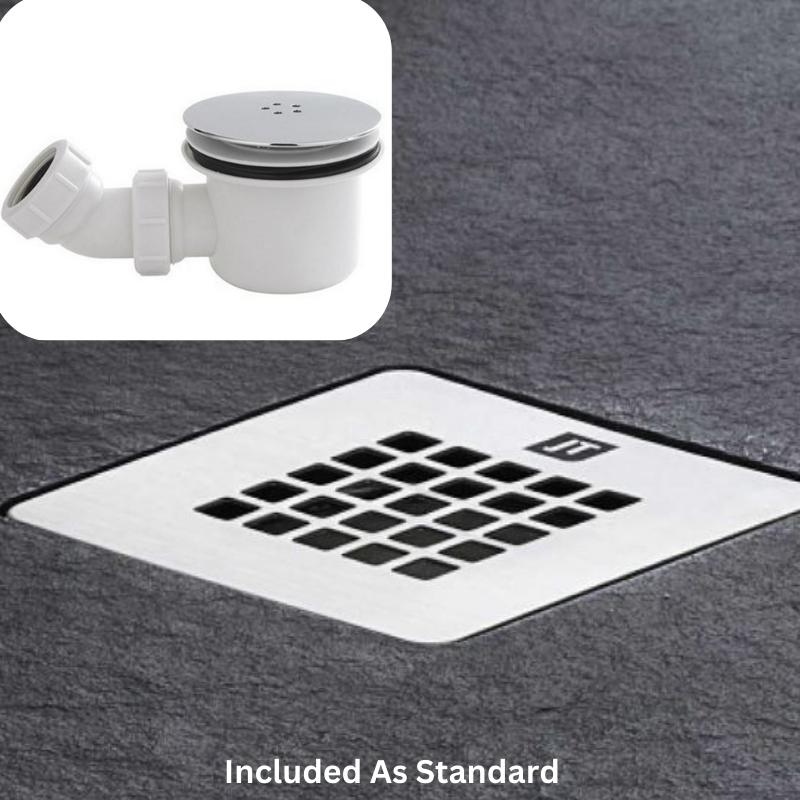 Kartell K-VIT Naturals Stone Effect Graphite Shower Tray 1600x900mm (STOR1609GP)